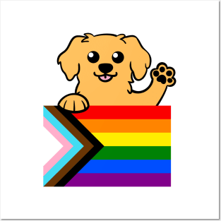 Love is love Puppy - Golden Posters and Art